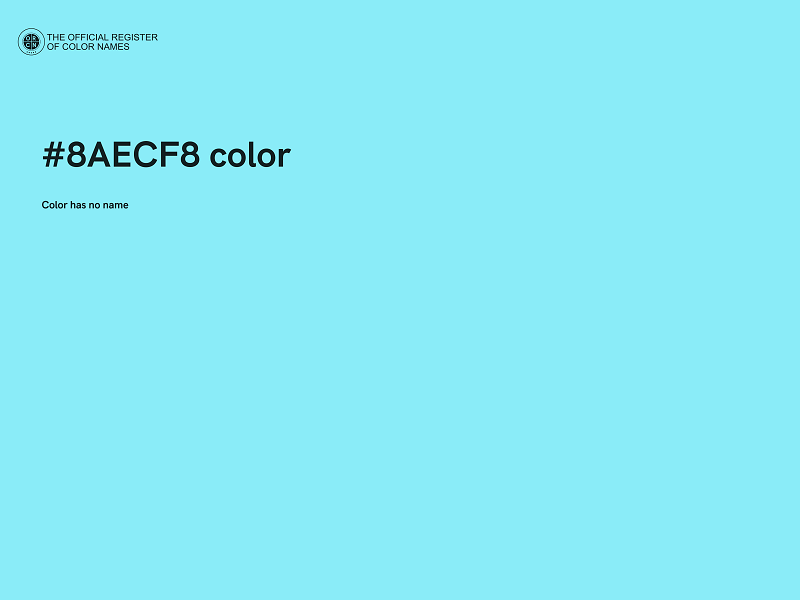 #8AECF8 color image