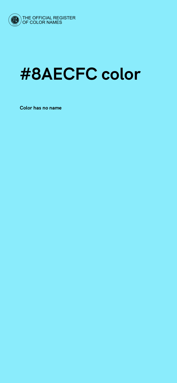 #8AECFC color image