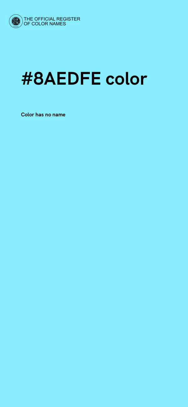 #8AEDFE color image