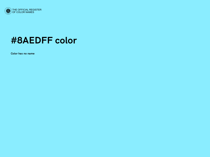 #8AEDFF color image