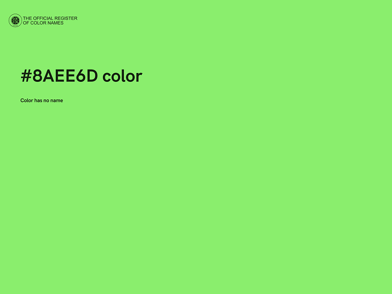 #8AEE6D color image