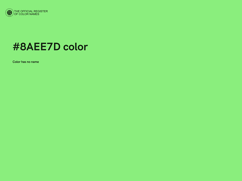 #8AEE7D color image