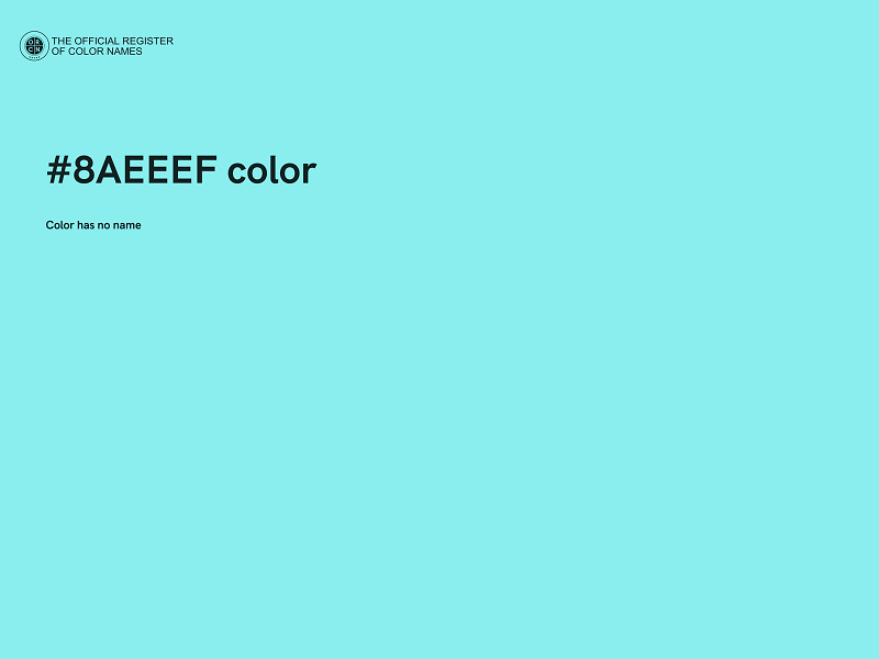 #8AEEEF color image