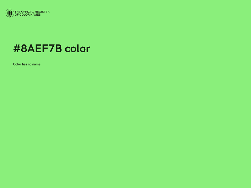 #8AEF7B color image