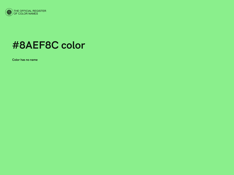 #8AEF8C color image