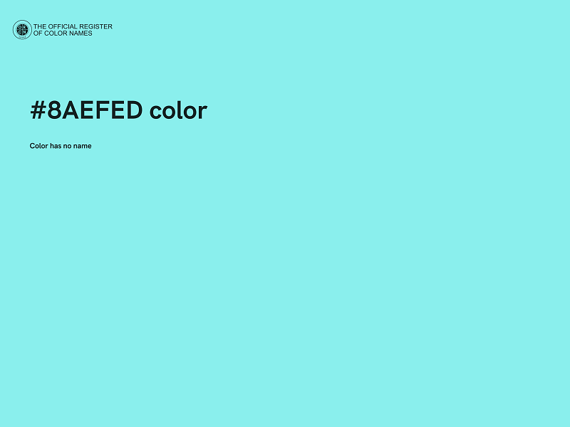 #8AEFED color image