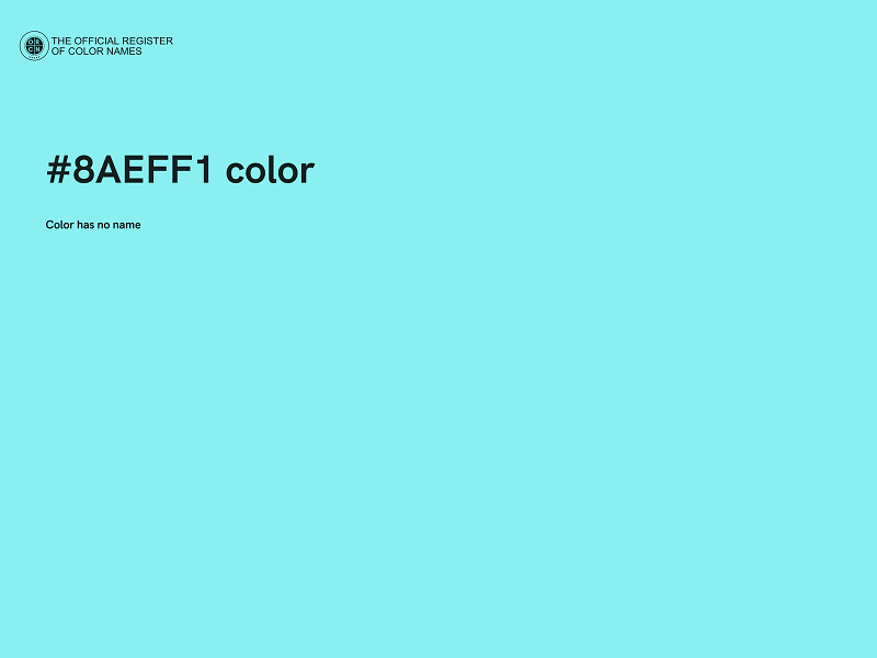 #8AEFF1 color image