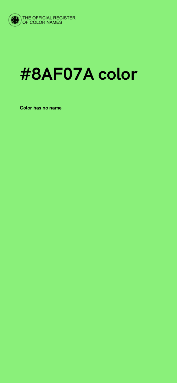 #8AF07A color image