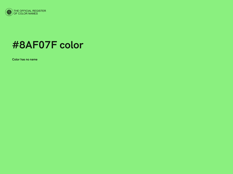 #8AF07F color image