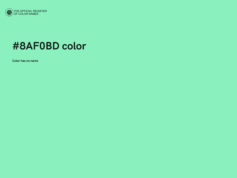 #8AF0BD color image