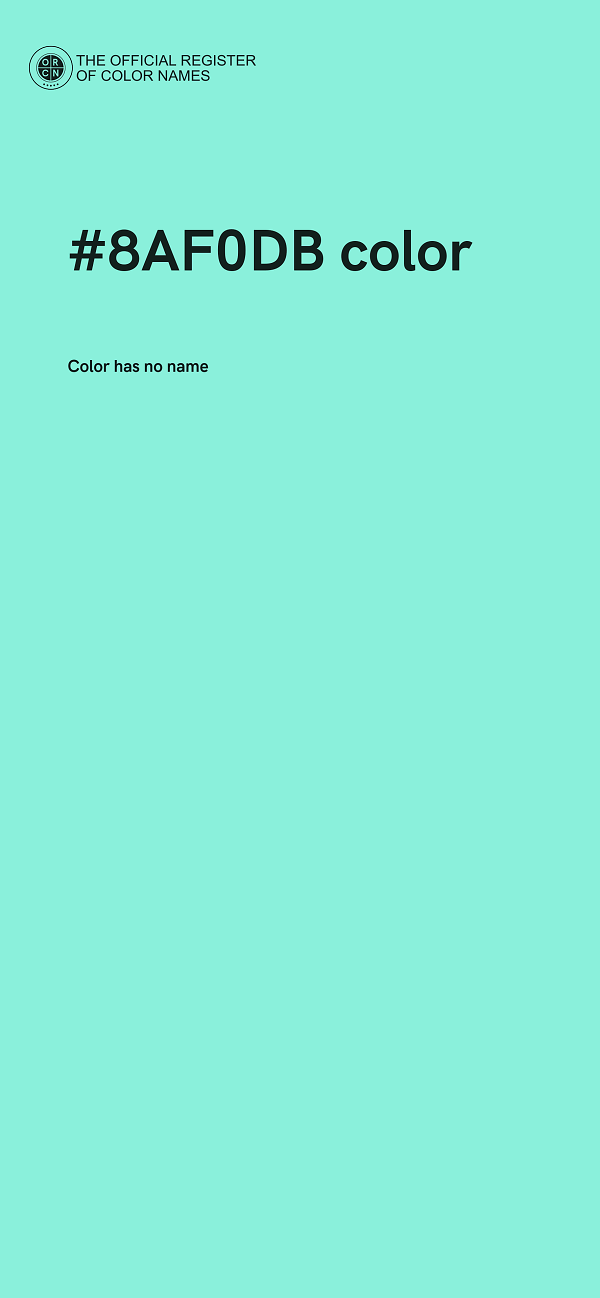 #8AF0DB color image