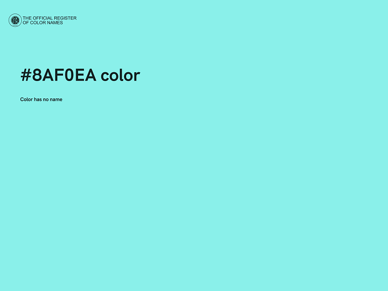 #8AF0EA color image