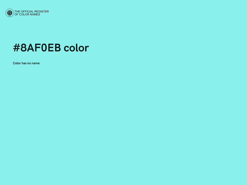 #8AF0EB color image