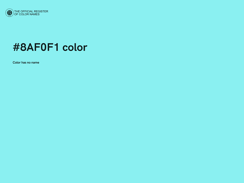 #8AF0F1 color image