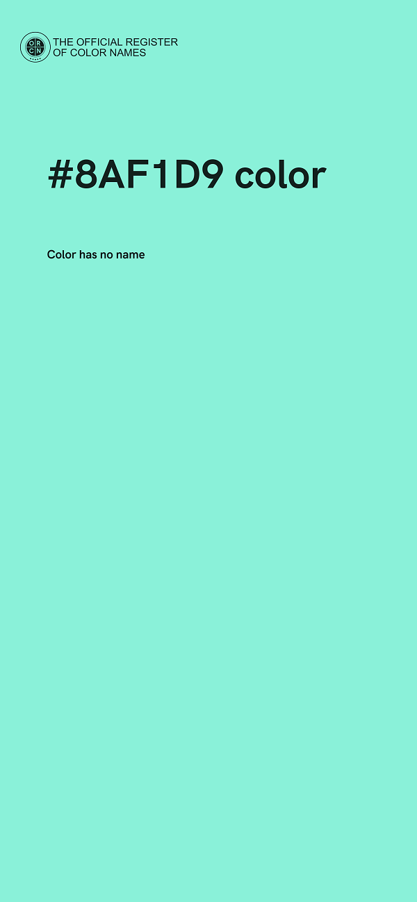 #8AF1D9 color image