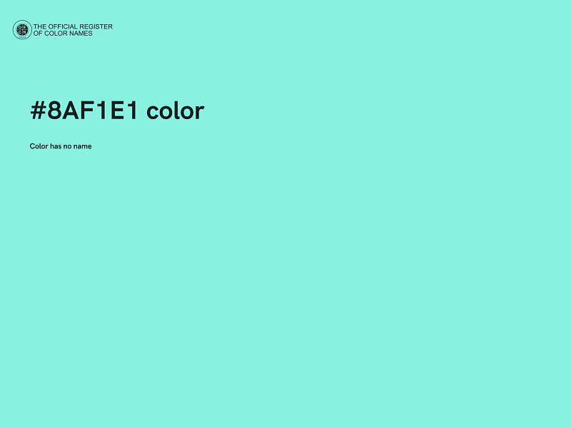 #8AF1E1 color image