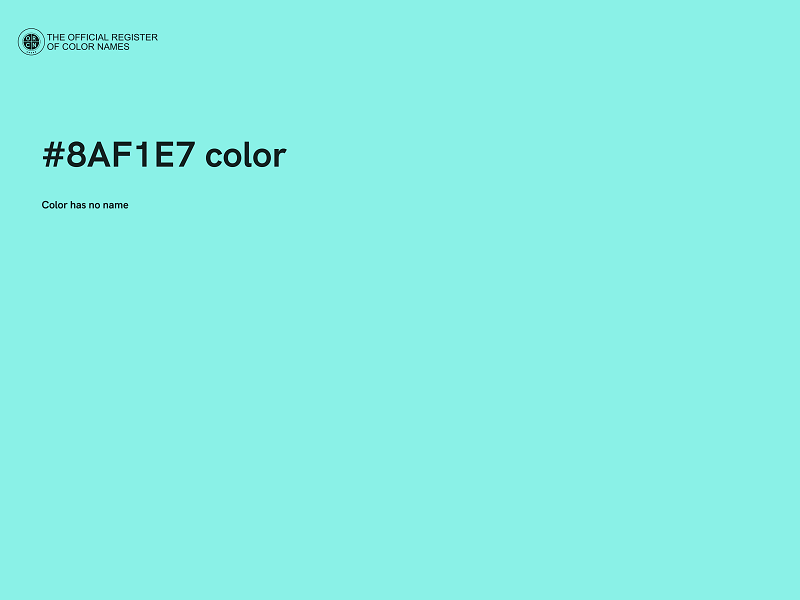 #8AF1E7 color image