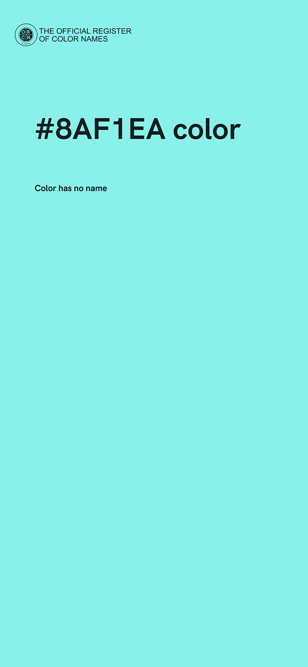 #8AF1EA color image