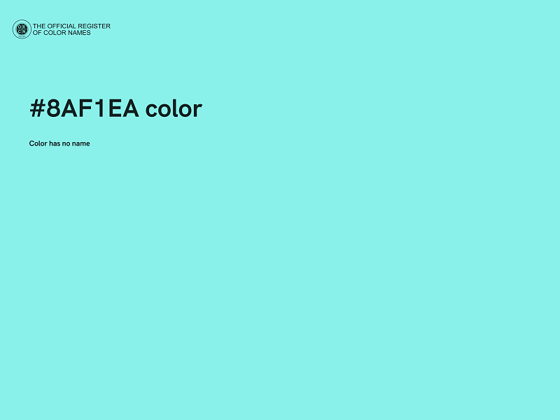 #8AF1EA color image