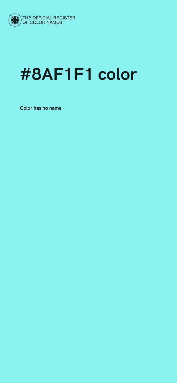 #8AF1F1 color image