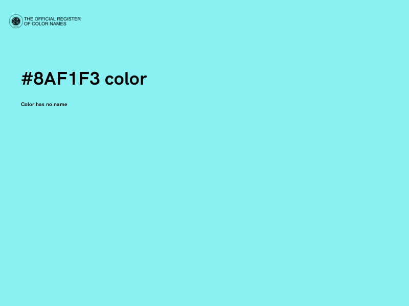 #8AF1F3 color image