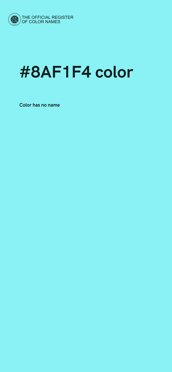 #8AF1F4 color image