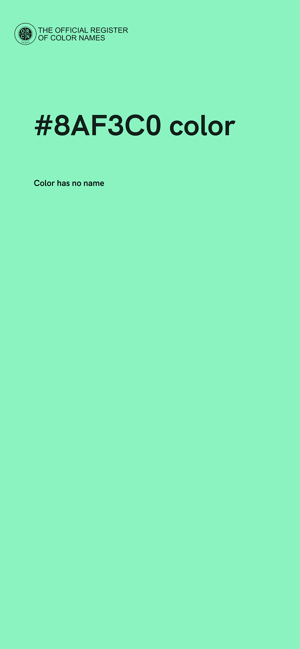 #8AF3C0 color image