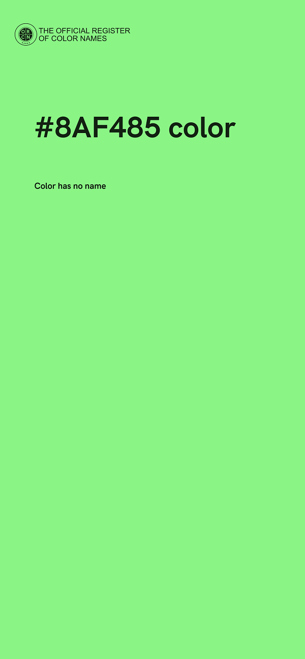 #8AF485 color image