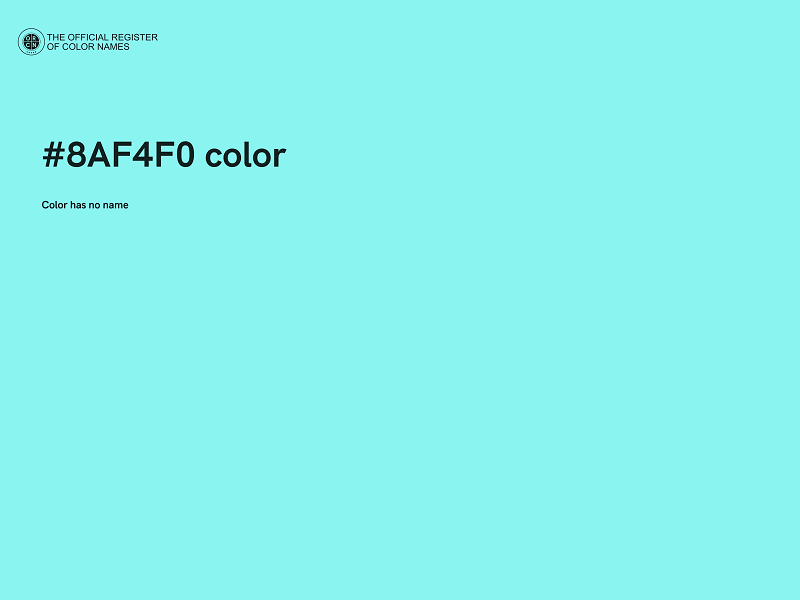 #8AF4F0 color image