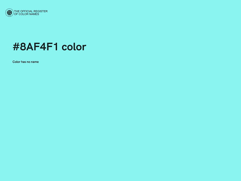 #8AF4F1 color image