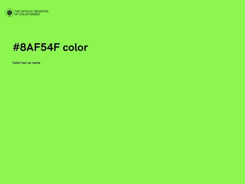 #8AF54F color image