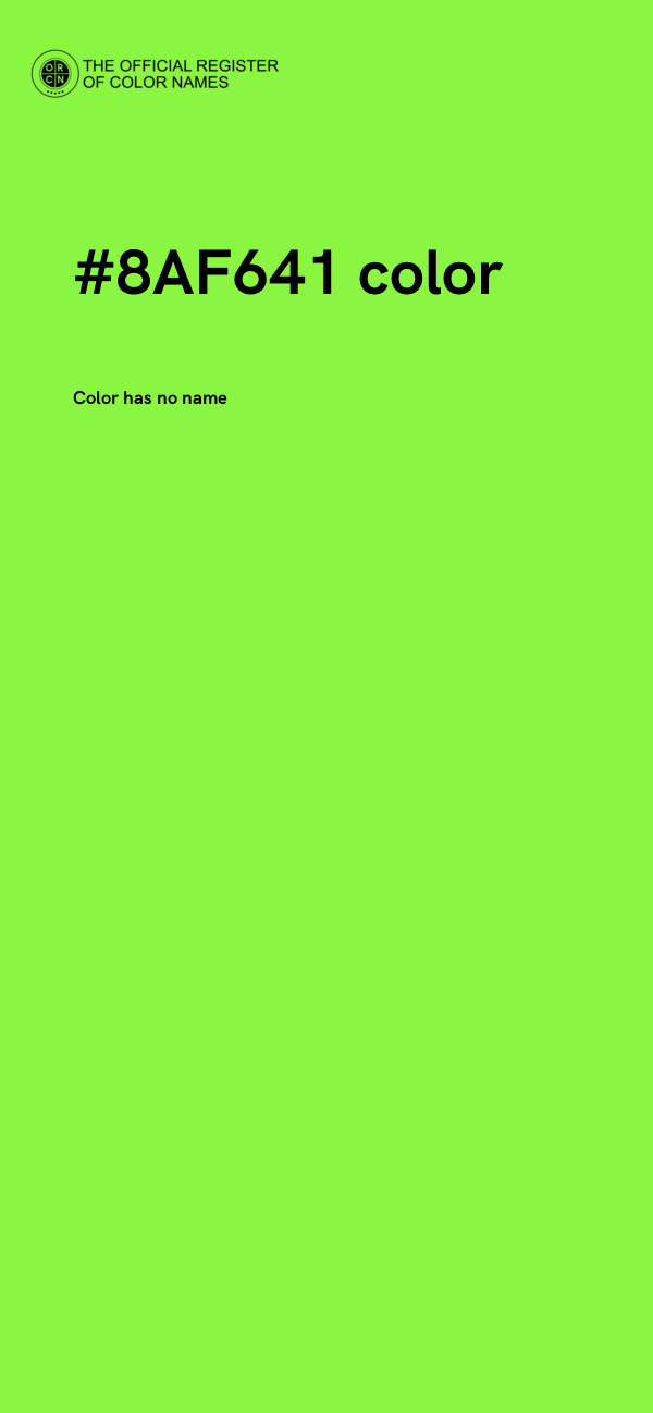 #8AF641 color image