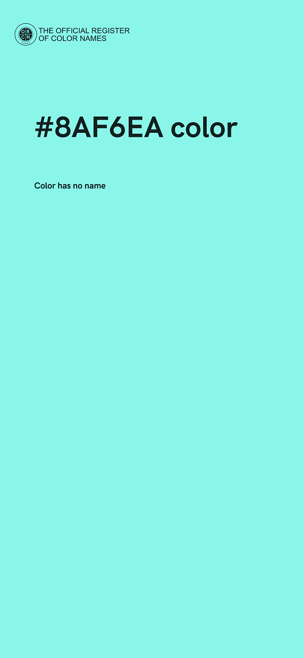 #8AF6EA color image