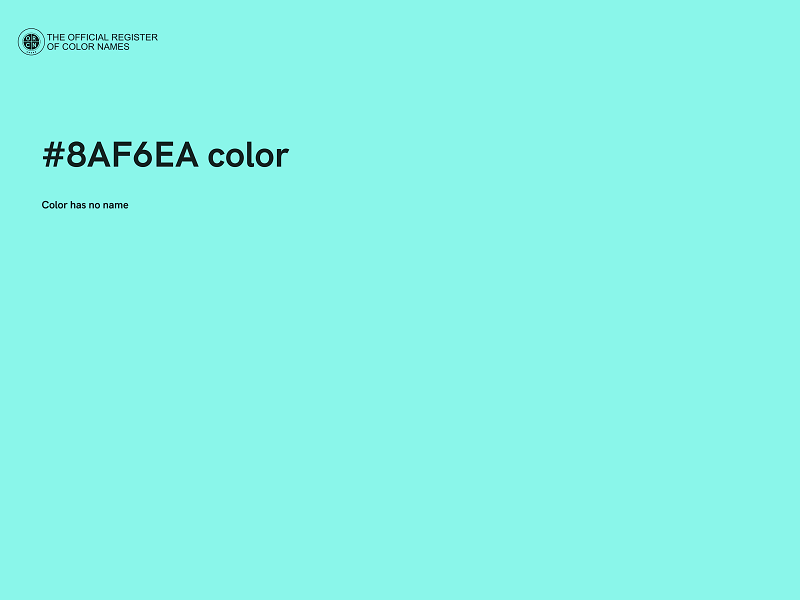 #8AF6EA color image