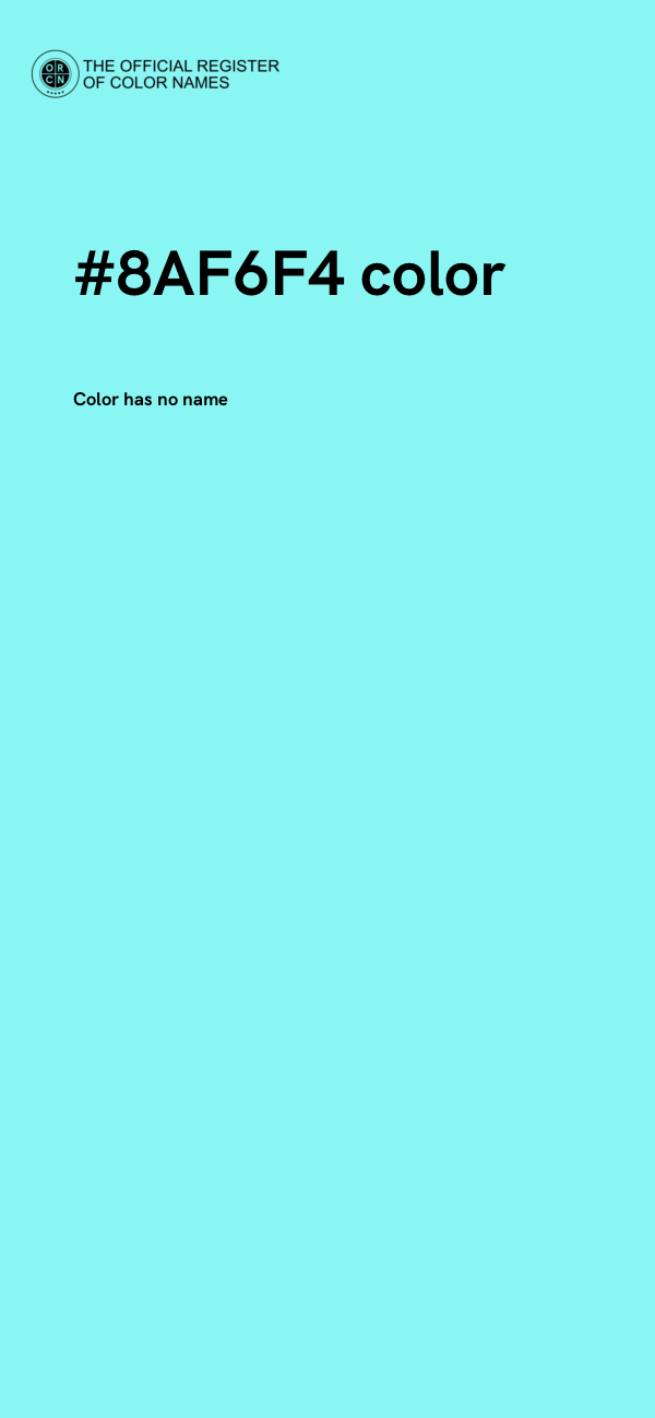 #8AF6F4 color image