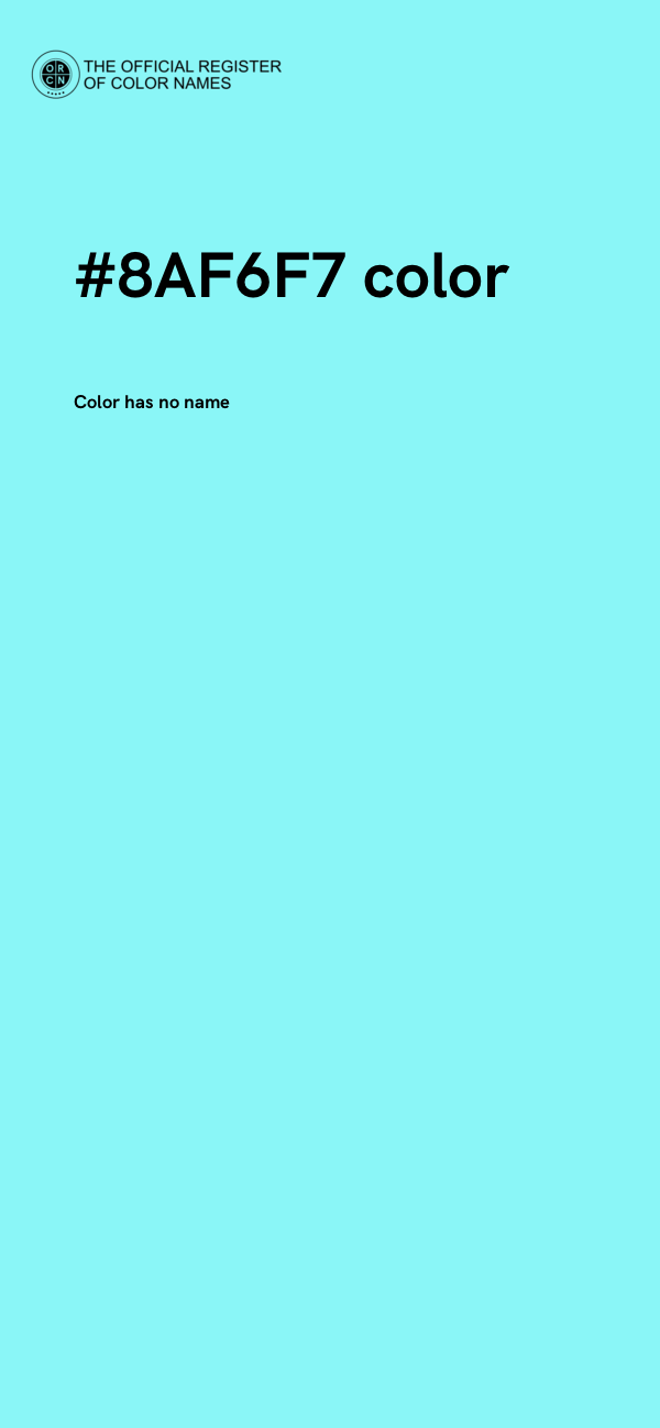 #8AF6F7 color image