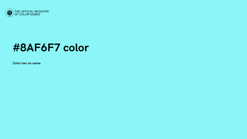 #8AF6F7 color image