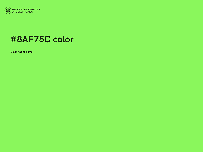 #8AF75C color image