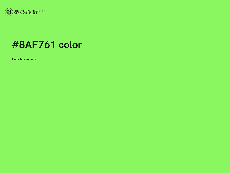 #8AF761 color image