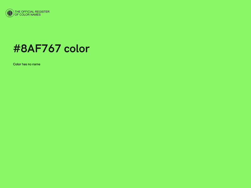#8AF767 color image