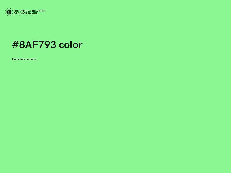 #8AF793 color image