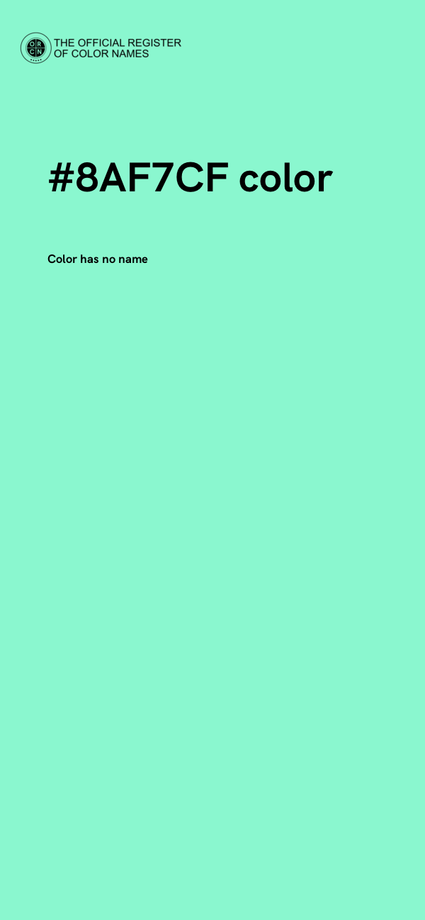 #8AF7CF color image