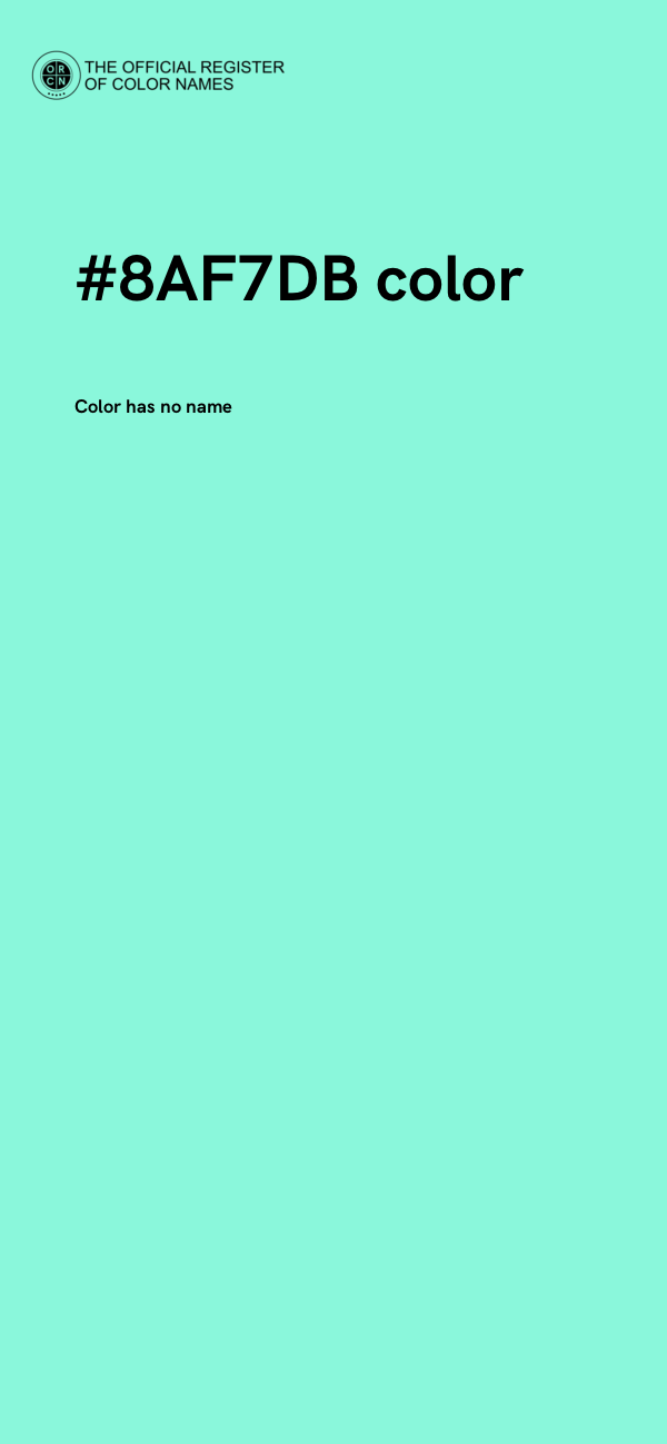 #8AF7DB color image