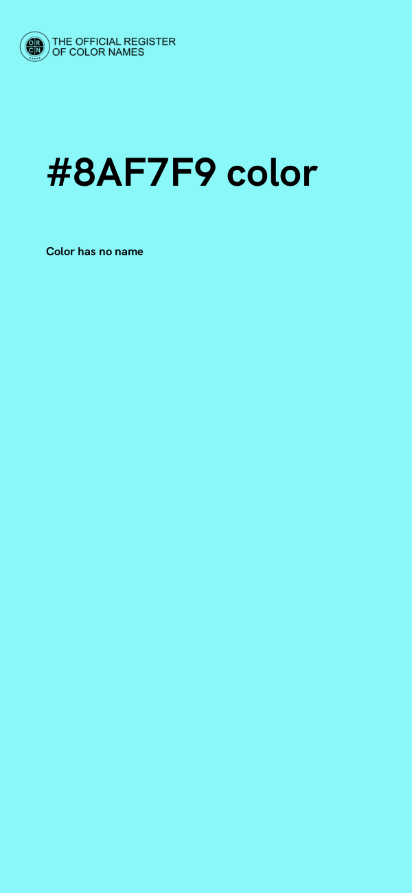 #8AF7F9 color image