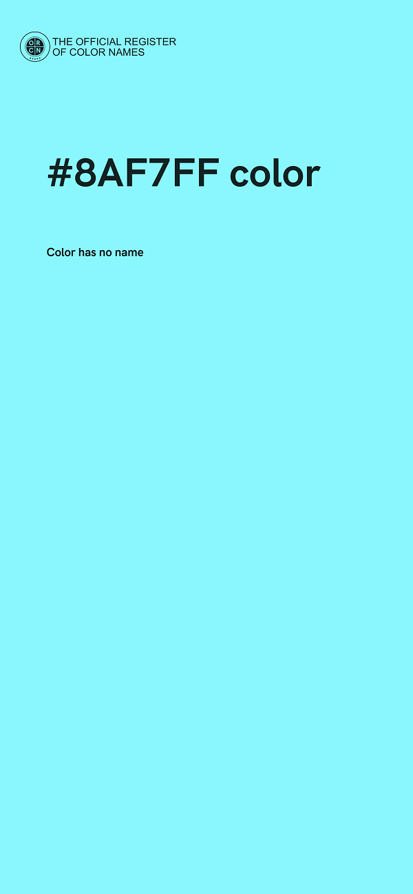 #8AF7FF color image