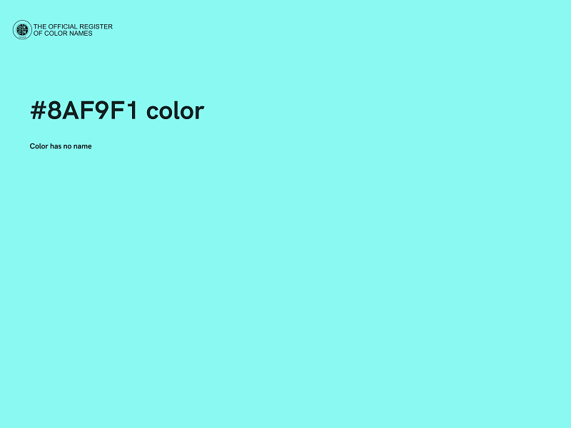 #8AF9F1 color image