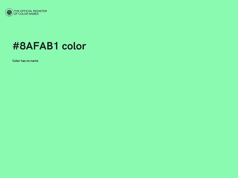 #8AFAB1 color image