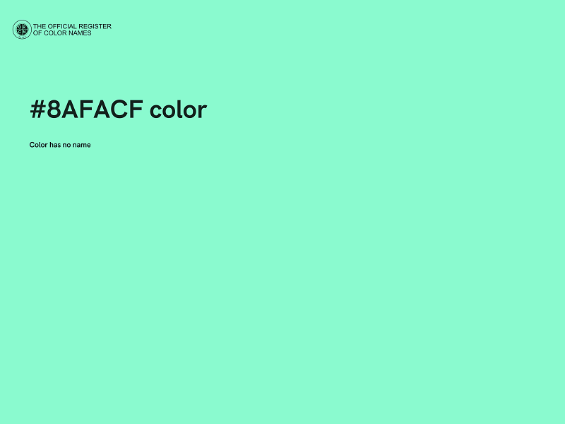 #8AFACF color image