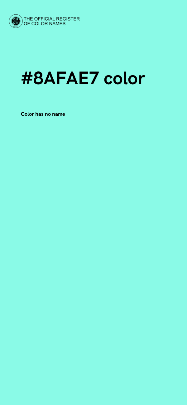 #8AFAE7 color image