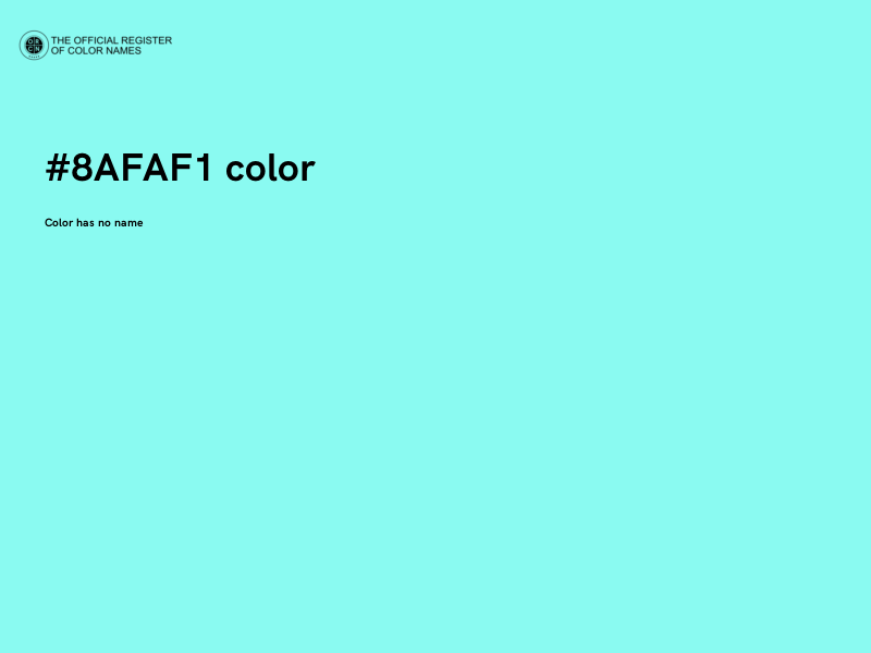 #8AFAF1 color image